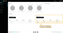 Go to te "Applications" in the left menu and choose "SampleApp" or create a new one.