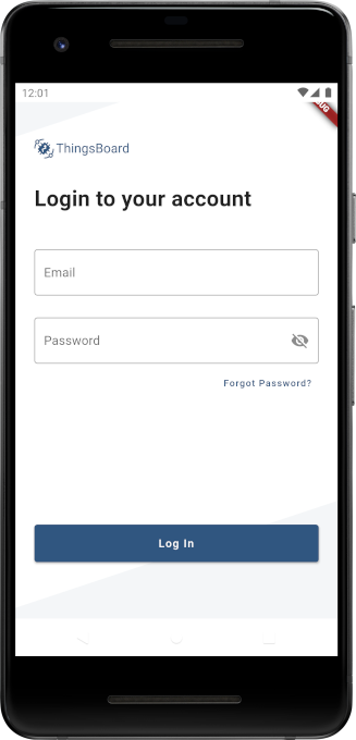 Android login screen Android login screen example