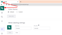 Change Trendz analytics logo settings