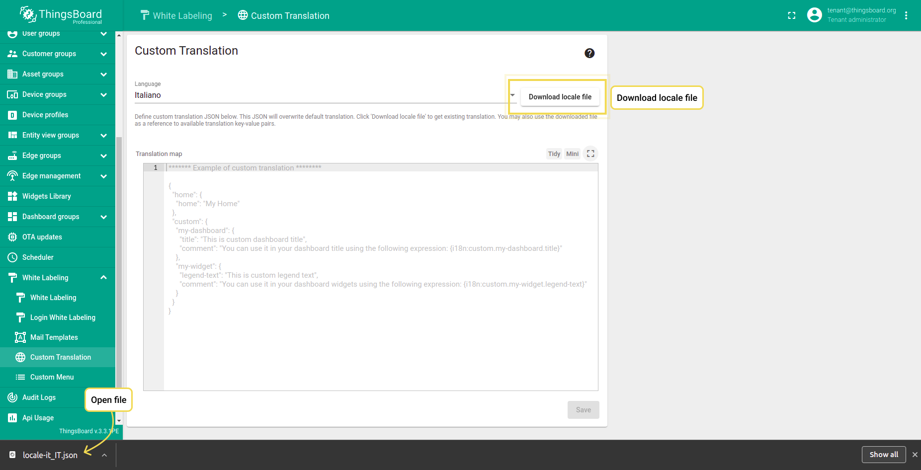 Step 3. Download locale file.