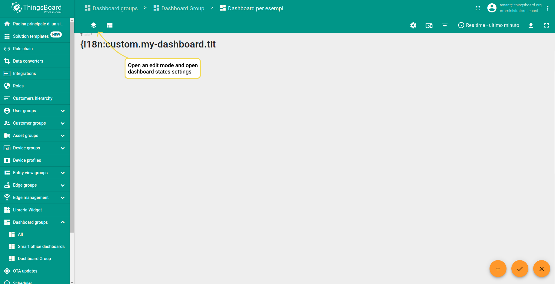 Step 5. Open an edit mode and go to the dashboard states configuration.
