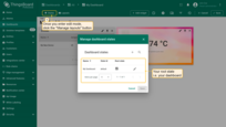 Enter edit mode and click the button two-layered squares "Manage dashboard states" in the upper left corner of the dashboard window. It will open the window with a dashboard state configuration.