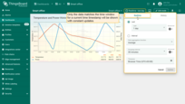 In the real-time mode, widgets constantly receive updates from the server and automatically show you only the data that matches the time window for a current timestamp.