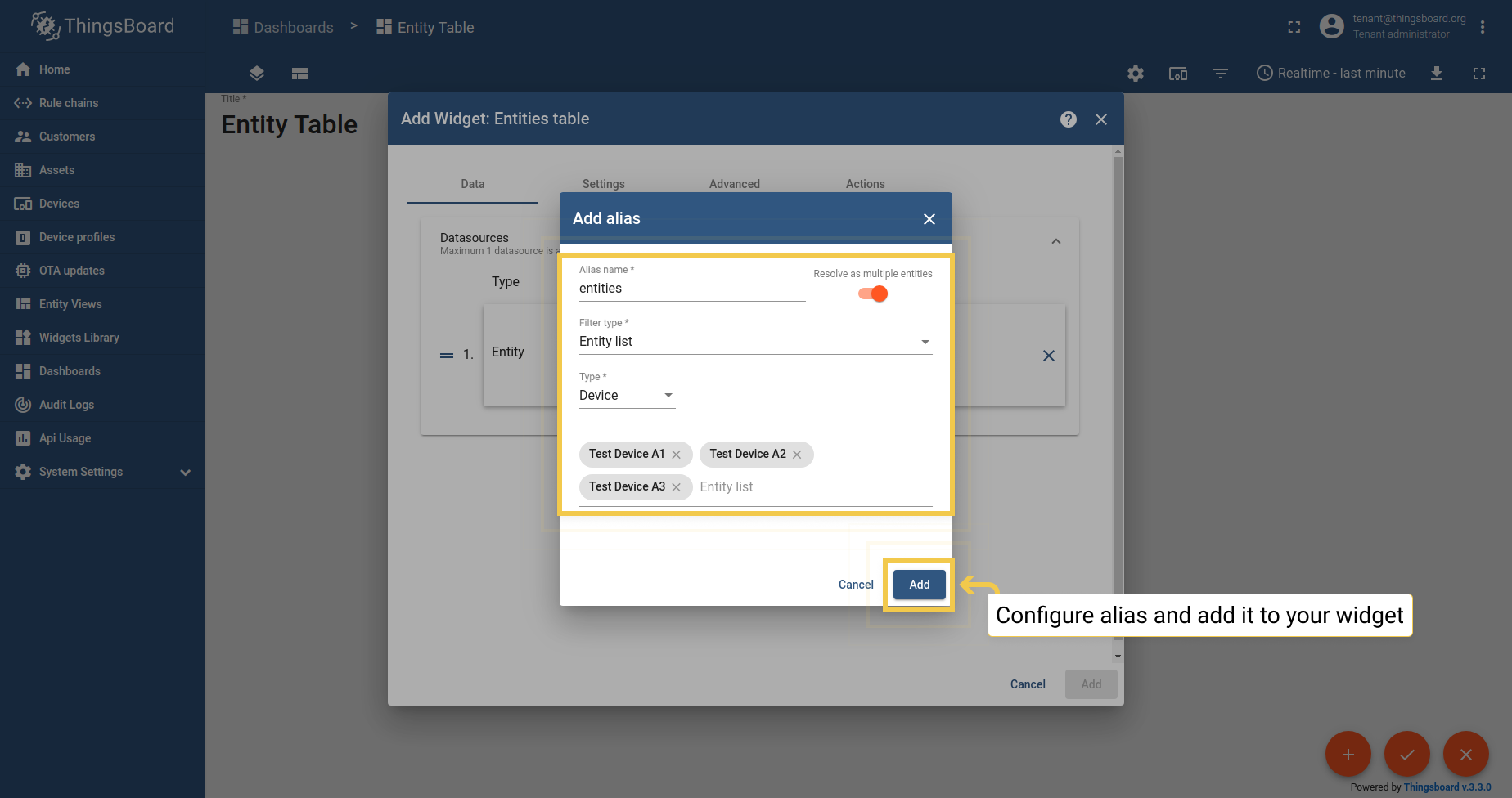 You can learn how to add an alias and aliases types by following the link below the screenshots section. After configuring the alias settings, click Add.