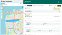 Check the “Enable polygon edit” checkbox to add a polygon editing menu to the map. With these tools, you can add a new polygon, move points of an existing polygon, move the entire polygon, cut the polygon area, or delete the polygon directly on the map widget.